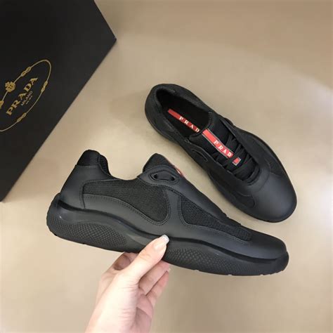 prada ps0906|Black Prada America’s Cup Original Sneakers .